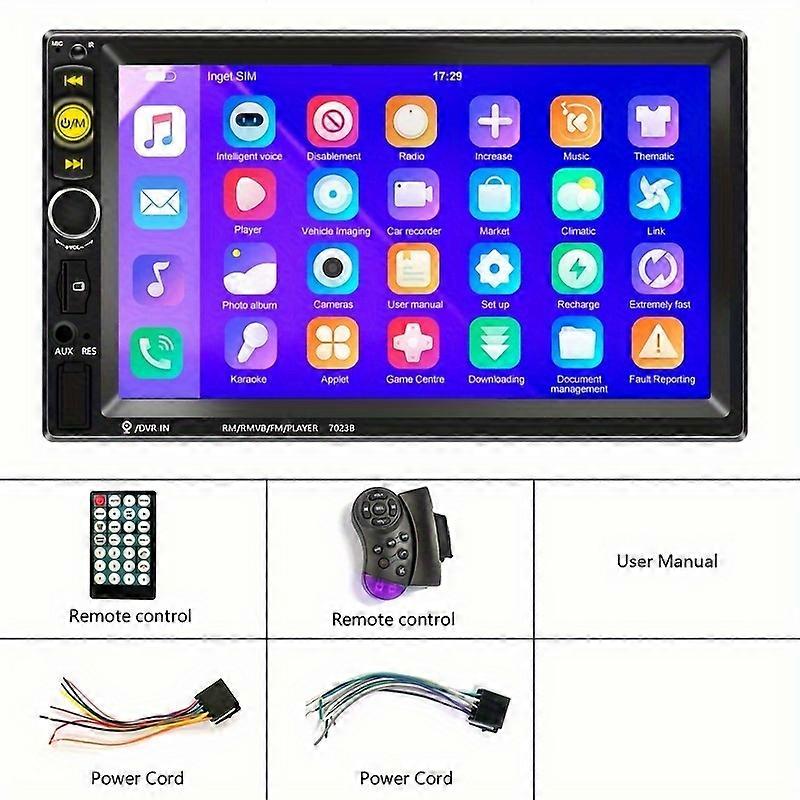 2Din Car Stereo Car Radio 7'' HD Touch Screen Mirror Link Car MP5 Player with Remote Control Support FM/EQ/AUX/USB/TF Function