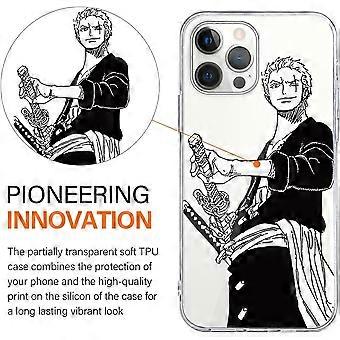 Custodia IPhone 15 Pro Con Motivo Anime Zoro E Gear 5 – 2 Pezzi In TPU Trasparente Morbido – Cover Manga Antiurto 6,1″ - 4