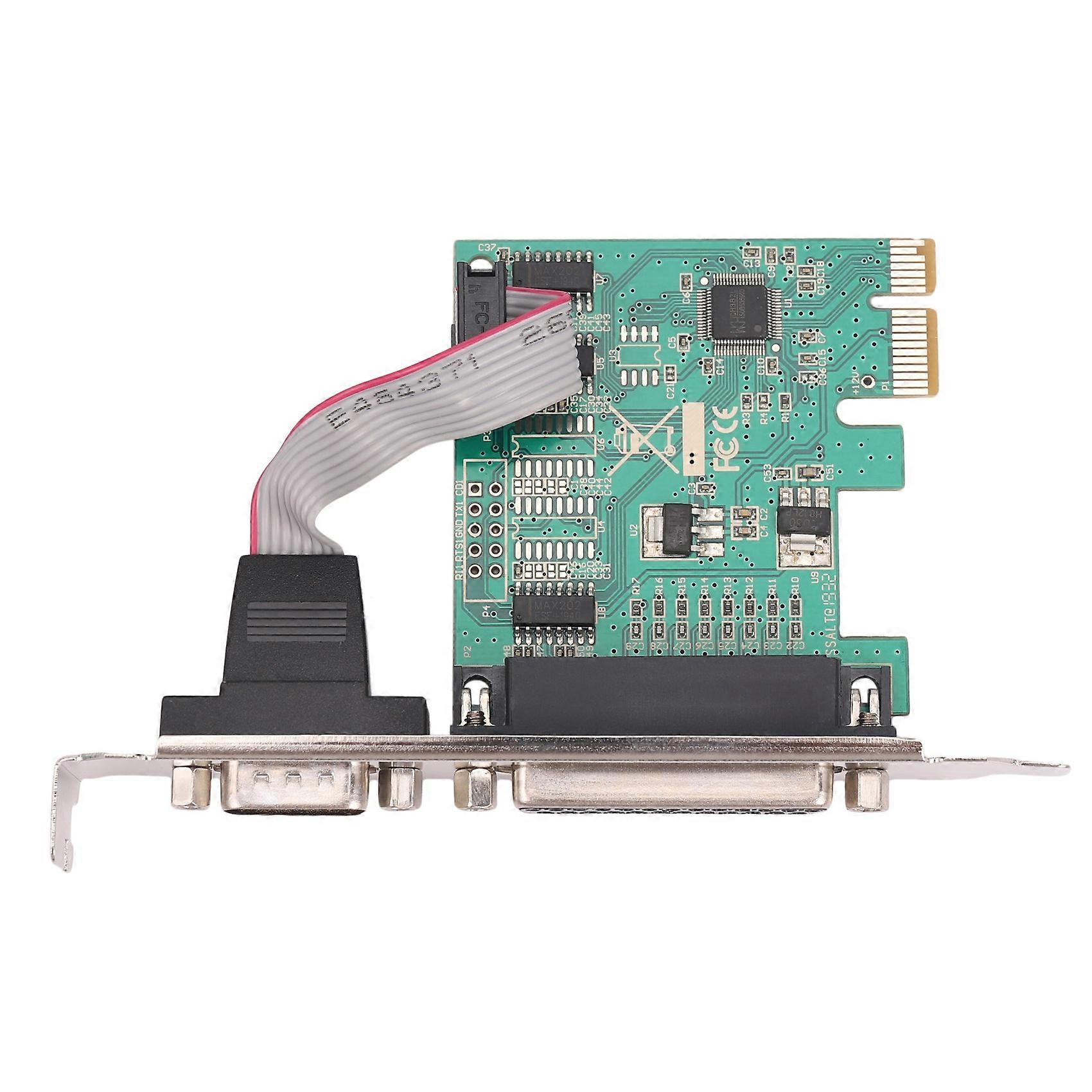 RS232 -232 Serial Port & DB25 Printer Parallel Port to PCI-E PCI Card Adapter Converter WCH382L Chi