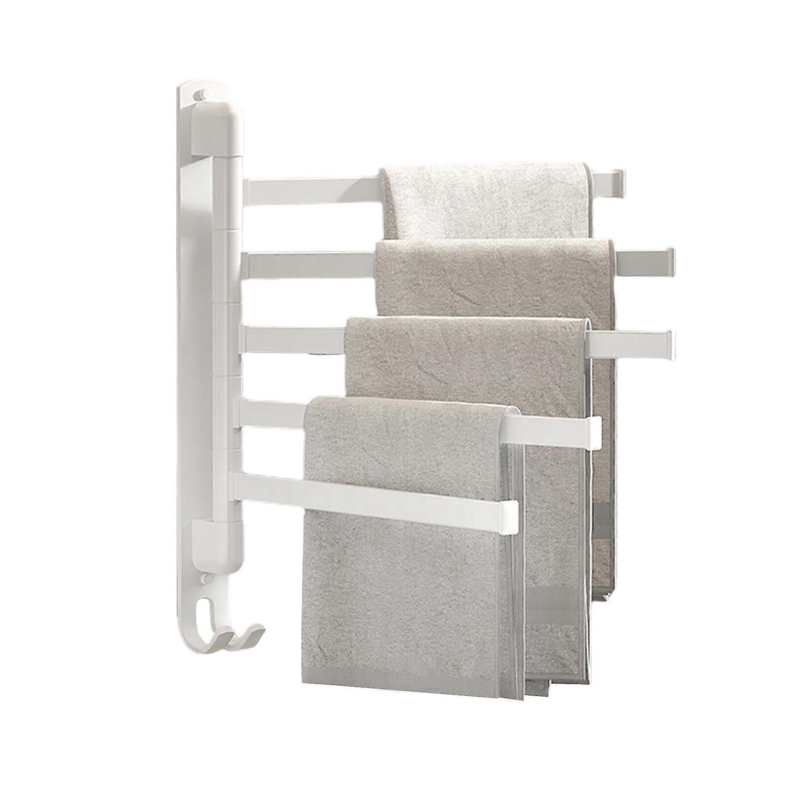 Wieszak na ręczniki Stojak łazienkowy Creative 180 Obrotowy naścienny sprzęt domowy Trwałe 36X31cm Oszczędność Spac 5 strzałów