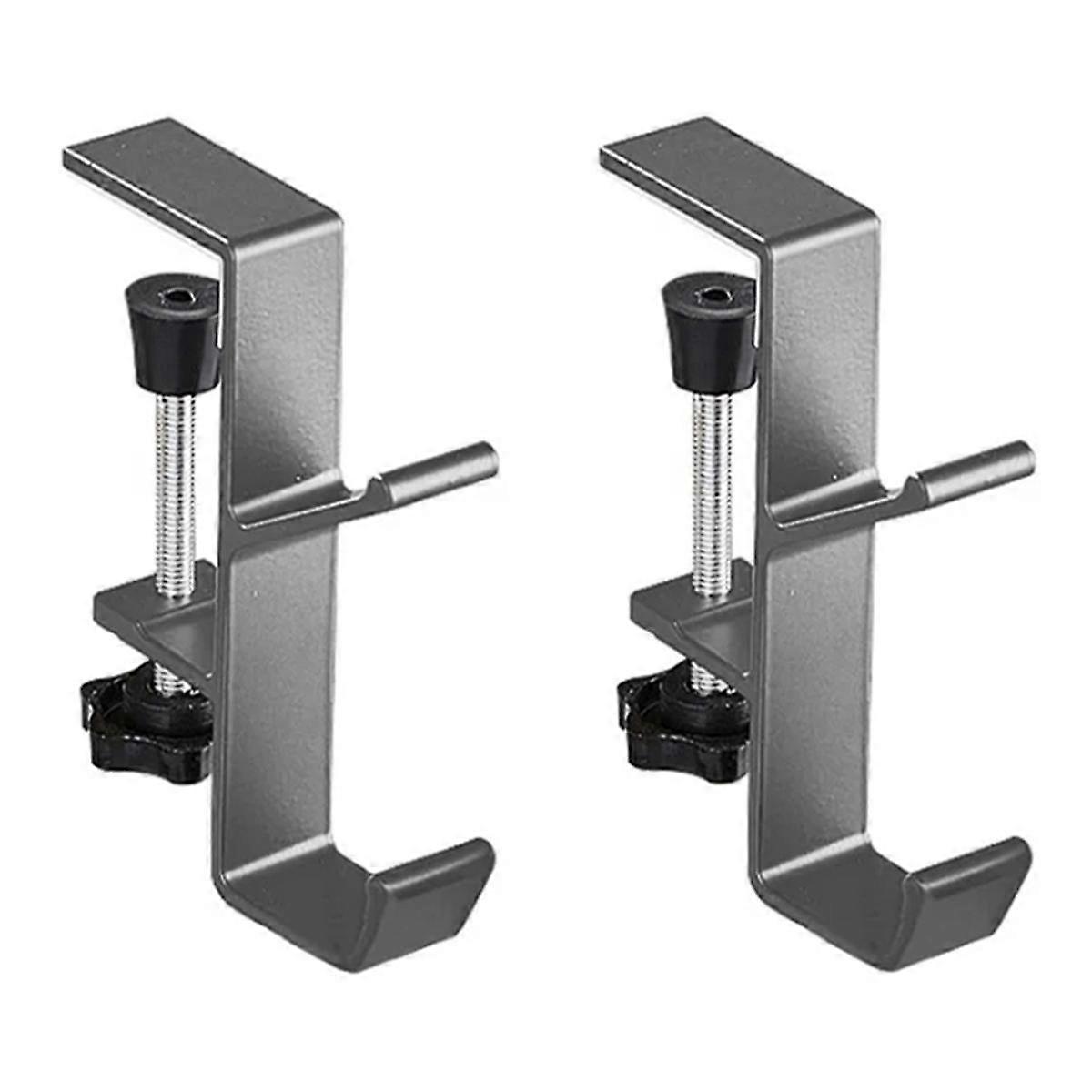 Punch-Free Bag Hanger Table Side Hook Wall Hanging Racks Multi-Functional Holder for Cloth Coat Keys Bathroom Gray