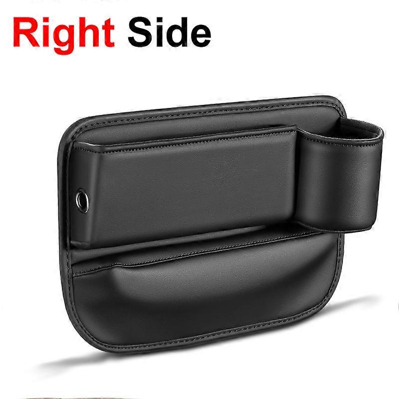 صندوق تخزين فجوات مقعد السيارة من الجلد الصناعي منظم فجوات مقعد السيارة صندوق تخزين جانبي لوحدة التحكم في السيارة مع حامل أكواب للهواتف المحمولة