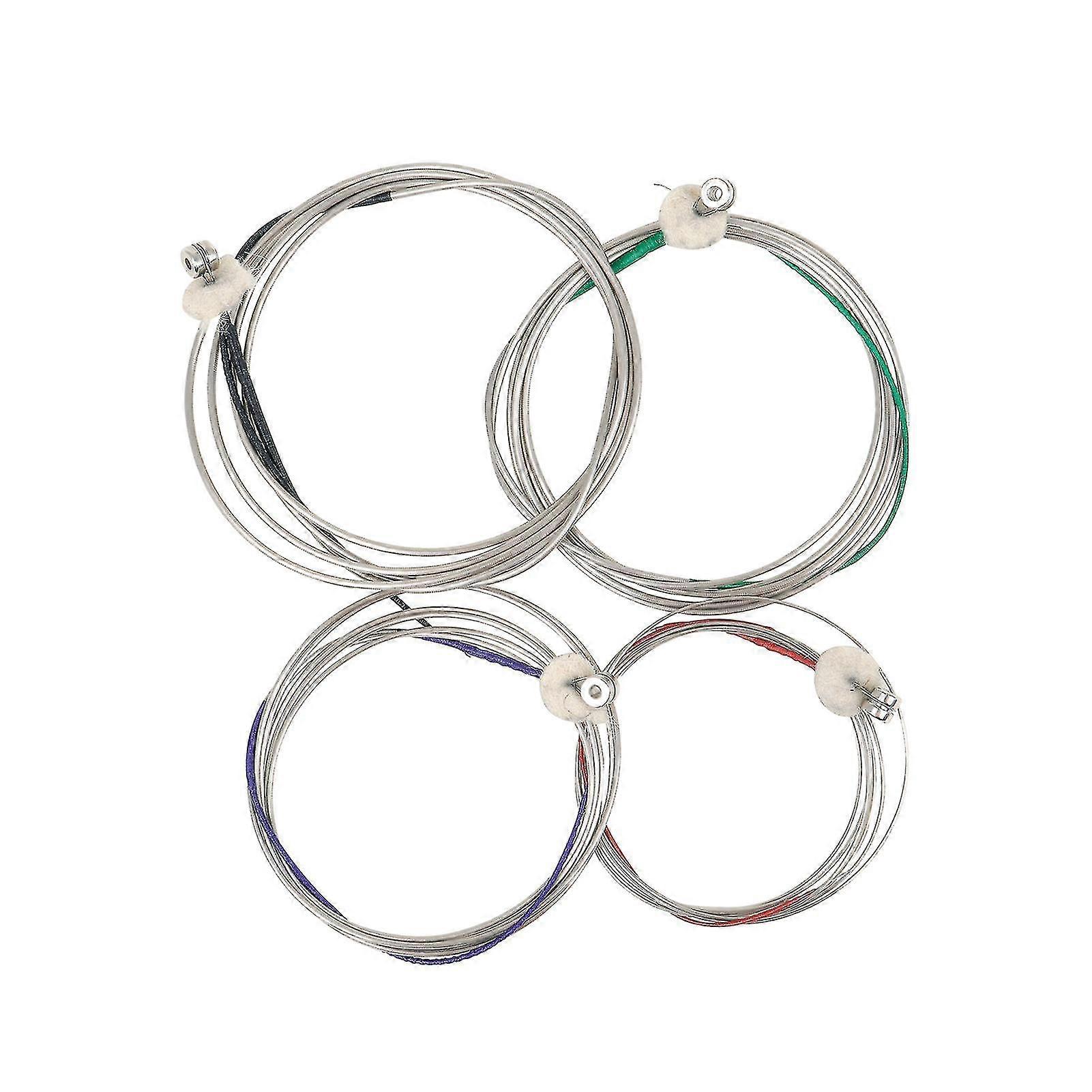 Bd102 4-string Double Bass String Set Steel-nickel Winding String Rust-resistant Durable String For Double Bass (4 Pcs)-26-1