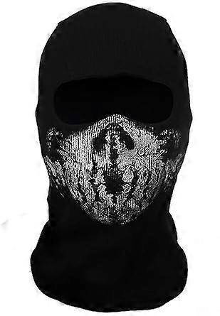 Balaclava with Skull - Moto Mask for Call of Duty Fans - Color: Black