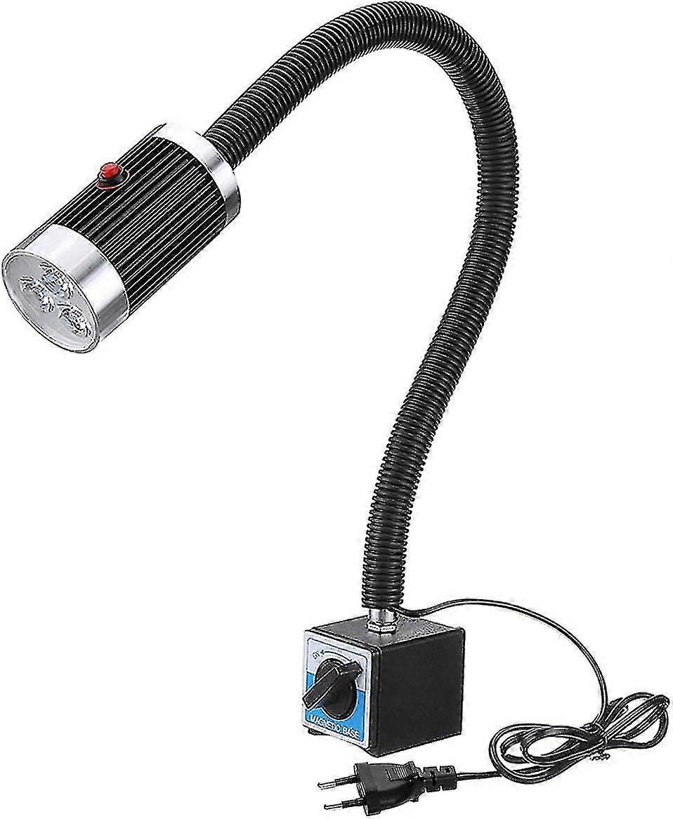 Machine Lamp With Magnetic Base, 9w Led Lathe Lamp, Flexible, Waterproof, With Magnetic Base For Workshop, Lathe, Cnc