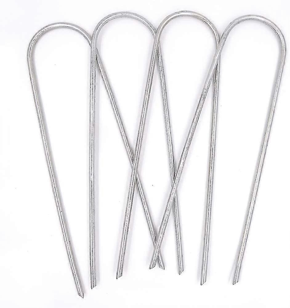 6 بوصة أوتاد خيمة على شكل حرف U معدنية - حصص الحديقة - الصلب المجلفن