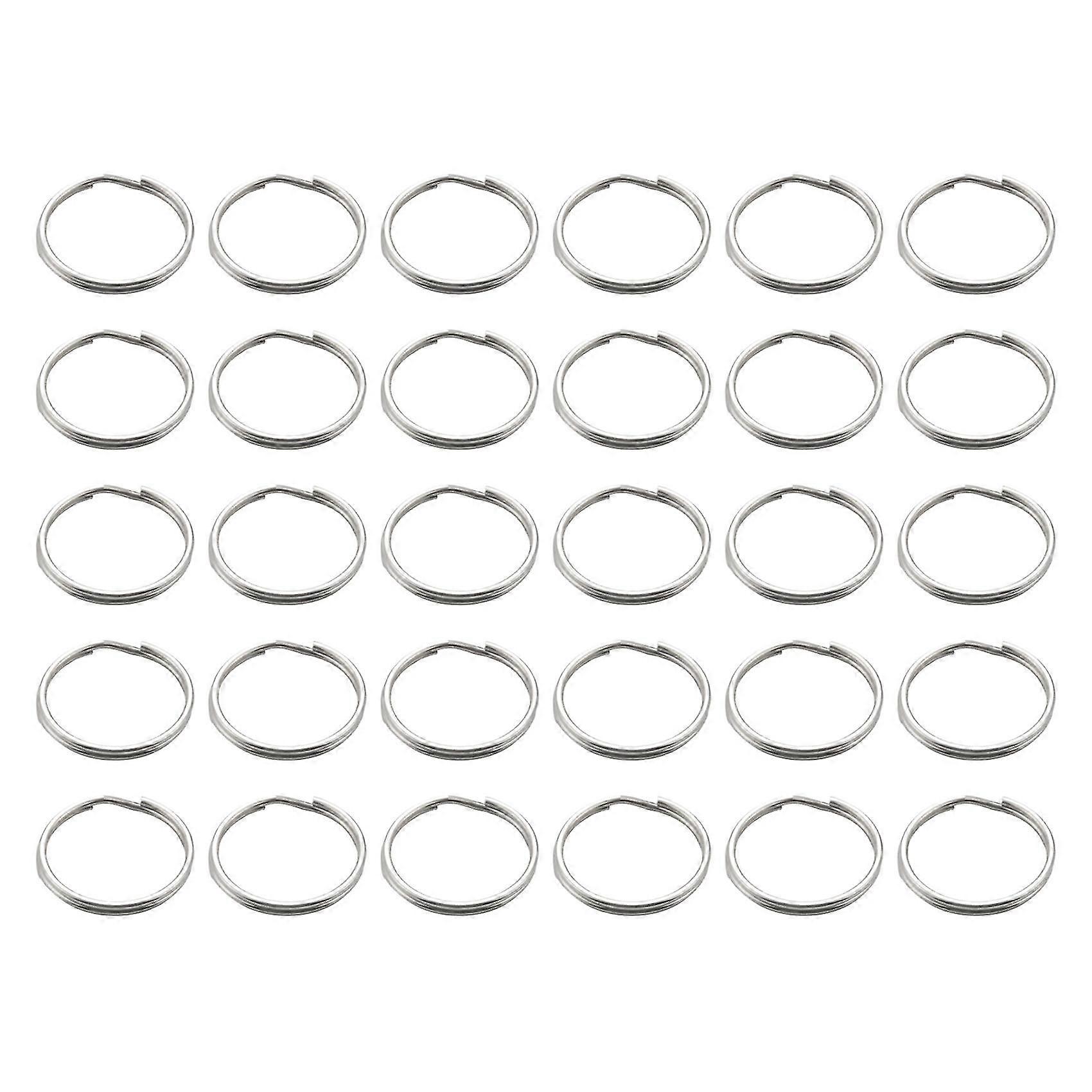 60 Pcs 20mm Outside Dia Universal Split Key Rings Keychain Holders