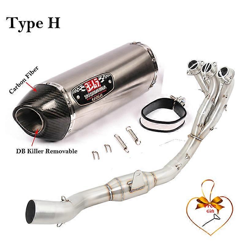 Sistema completo de Escape para motocicleta, silenciador de fibra de carbono para Yamaha MT-09, MT09, FZ-09, XSR900, 2021 - 2023