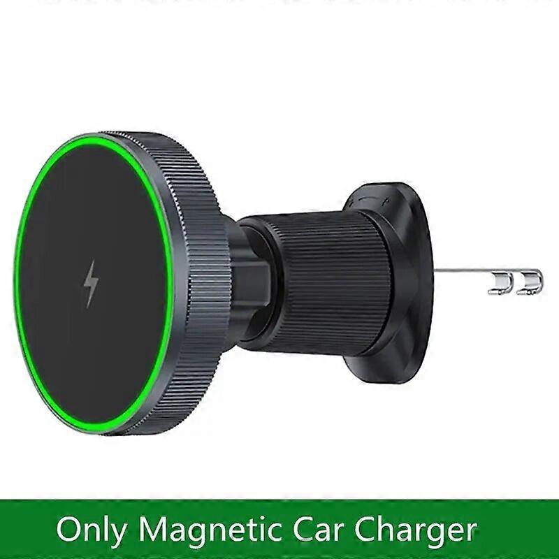 Magnetic Wireless Car Charger LED Light Mobile Phone Holder Mount Magnet Fast Charging Station for iPhone 15 14 13 12 Pro Max