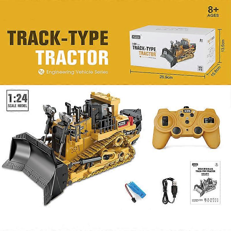 1/18 RC Excavator Control remote Car 2.4G Radio Controlled Car Caterpillar Tractor Model Engineering Building Construction Toys