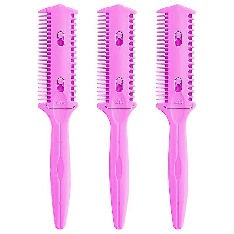 3 Pack Haircut Razor Comb, Hair Styling Razor Scissors Comb, Split Ends Hair Trimmer