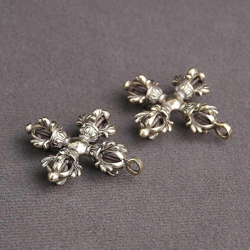 2kpl buddhalainen Vajra Pestle riipus avaimenperä ripustettava viehätys antiikki Vajra riipus