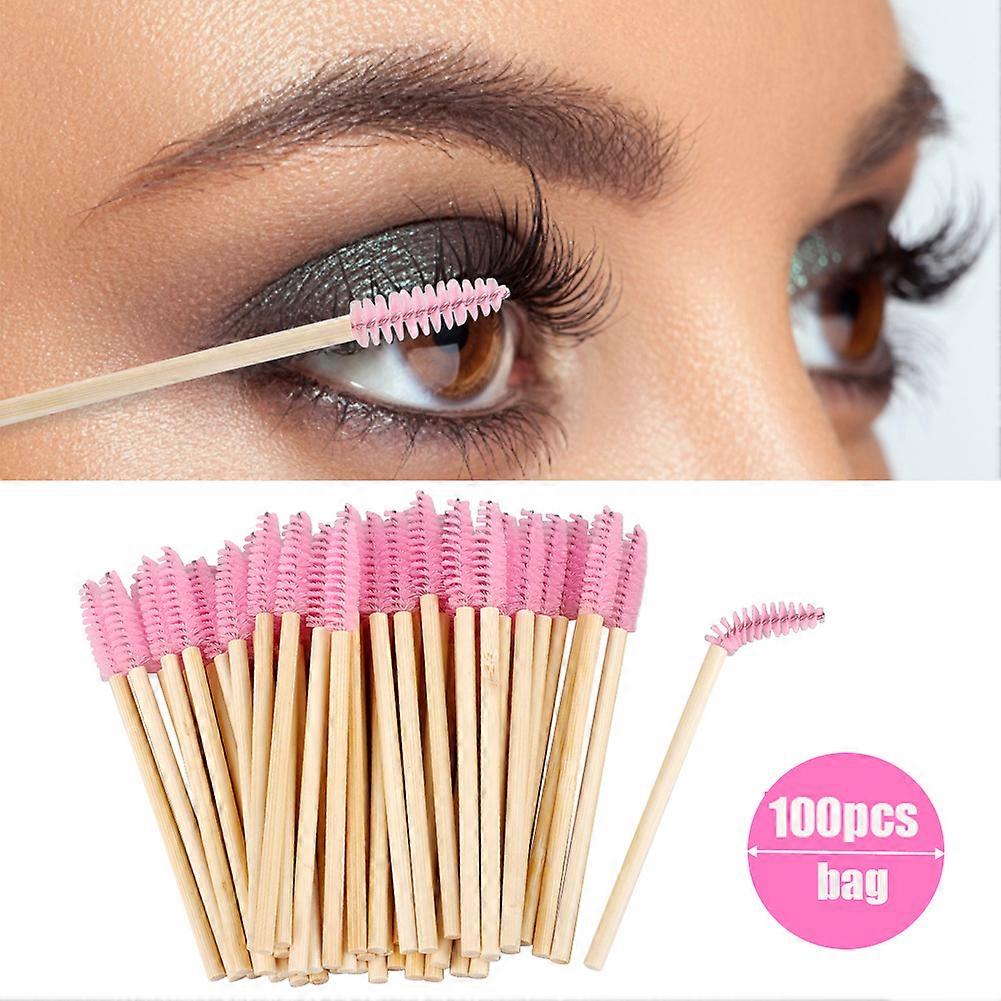 NEW HOT 50pcs Disposable Mascara Brushes with Container, Mascara Wands Makeup Brushes Applicators Kits for Eyelash Extensions and Eyebrow Brush