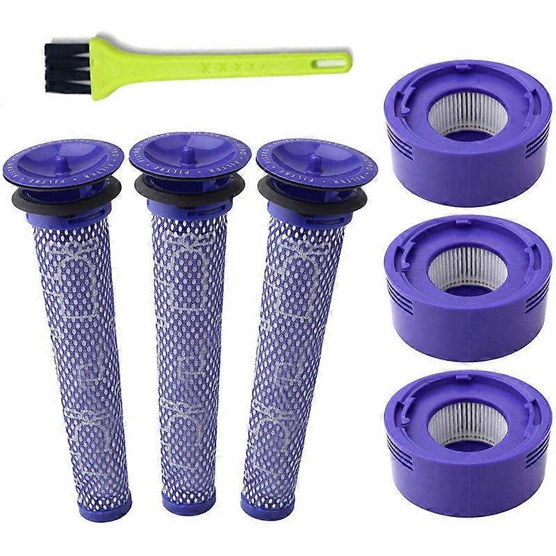 6 Pack Vacuum Filter Replacement Kit for Dyson Dyson V8+, V8, V7 Absolute Animal Vacuums