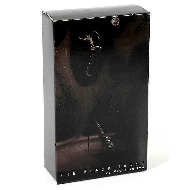 Black Tarot von Victoria Iva Enter The Darkness Of The Black Tarot 78 Karten mit PDF-Reiseführer Darkmansiontarot Hellgrau