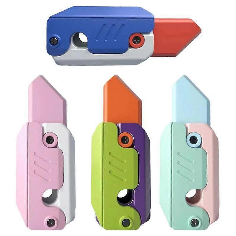 3D Carrot GravityKnife Fidget Toys Children Decompressions Push Card Small Toy 3D Printing Plastic Carrot Knife