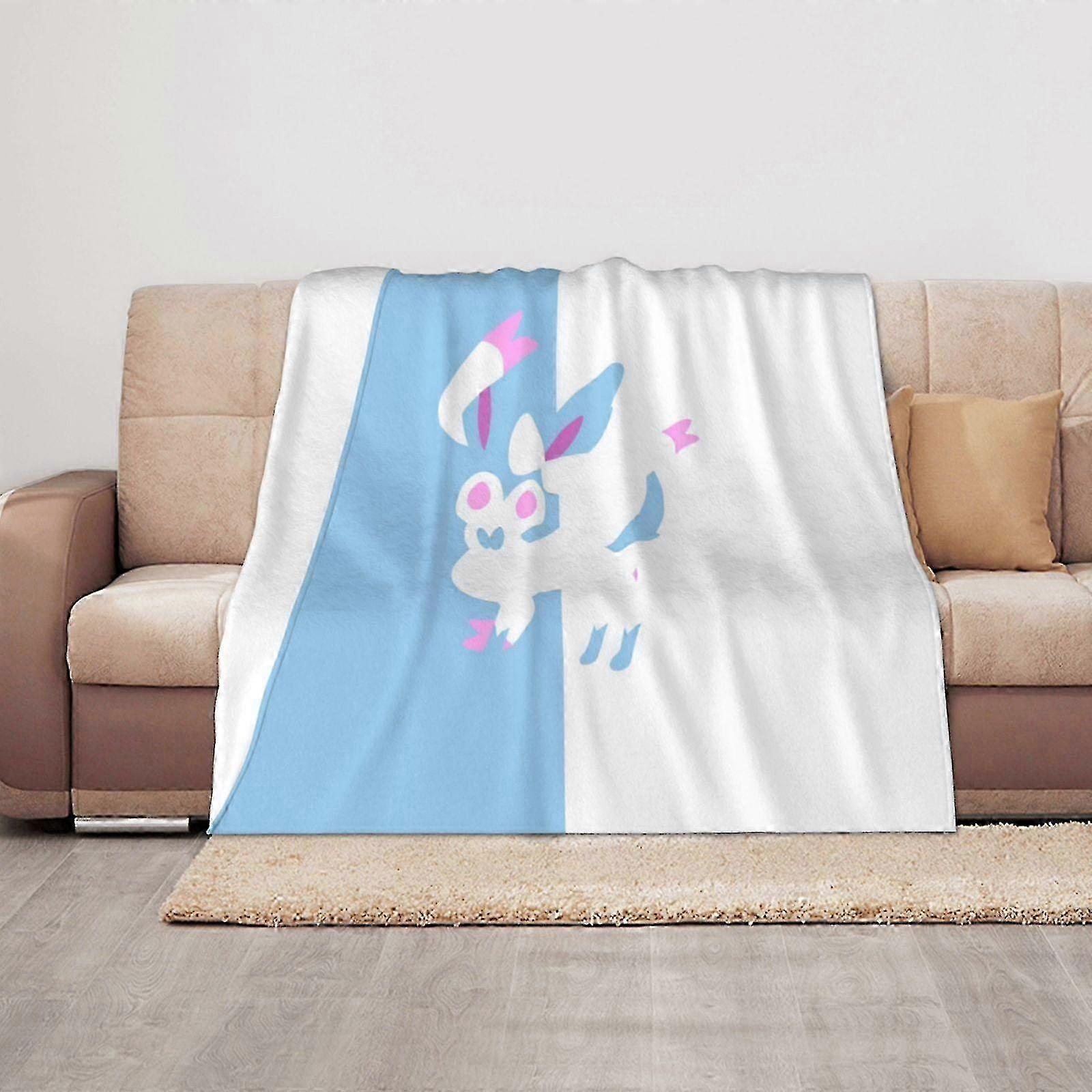 t2418 Cobertor Brilhante Sylveon Throw Cobertor Macio Aconchegante Fuzzy Cobertor de Flanela Decoração Cobertor de Cama Cobertor bn2418