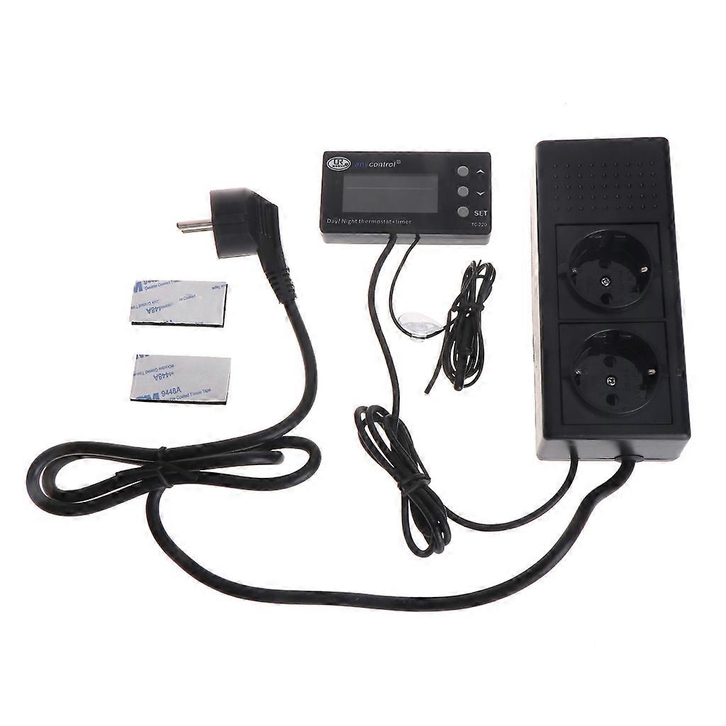 Contrôleur de température de chauffage et de refroidissement à LED numérique Thermostat pour reptiles Temp