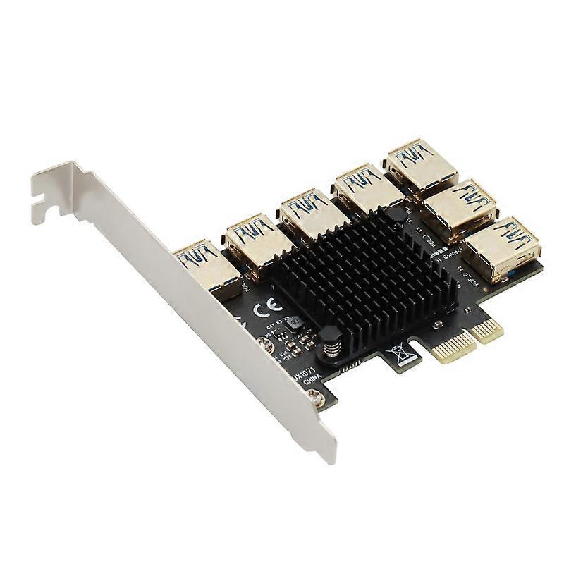 PCI-E Riser Board 1 to 7 GPU Extender Riser Card USB 3.0 GPU Adapter 16X Slots