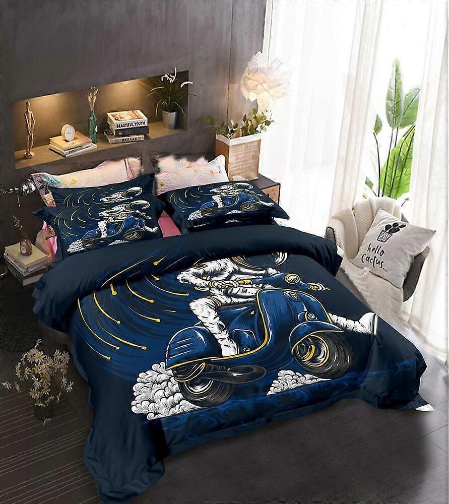 v848 Lakan Tecknad Astronaut Pojkar Tonåringar Gåva Påslakan Set Doona Överdrag Lakan IU848