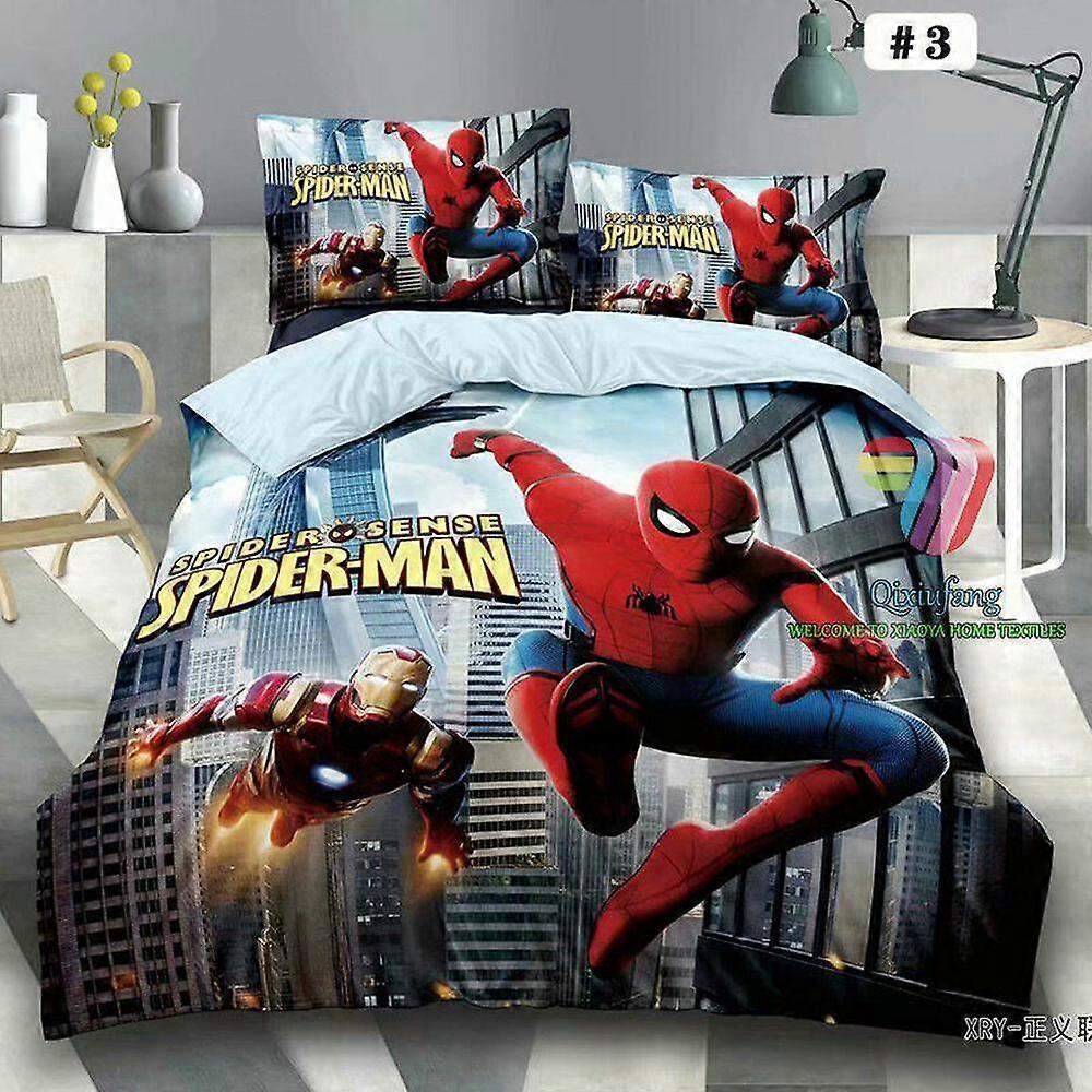 a197 Bed Sheets Marvel Spider-Man Heroes Captain America  Quilt Duvet Cover Set Kids3-Piece Bedding Set (1 Duvet Cover + 2 Pillow Shams) Tm197