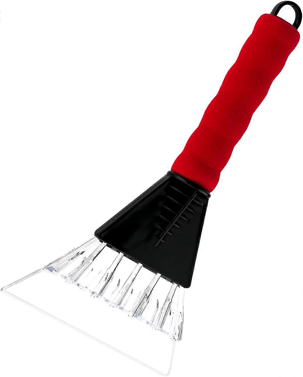 Ice Scraper, Ice Scraper for Cars Winter Care Windscreen Ice Scraper with Soft Grip ,No Scratches, non-slip Comfort Foam Grip,Red