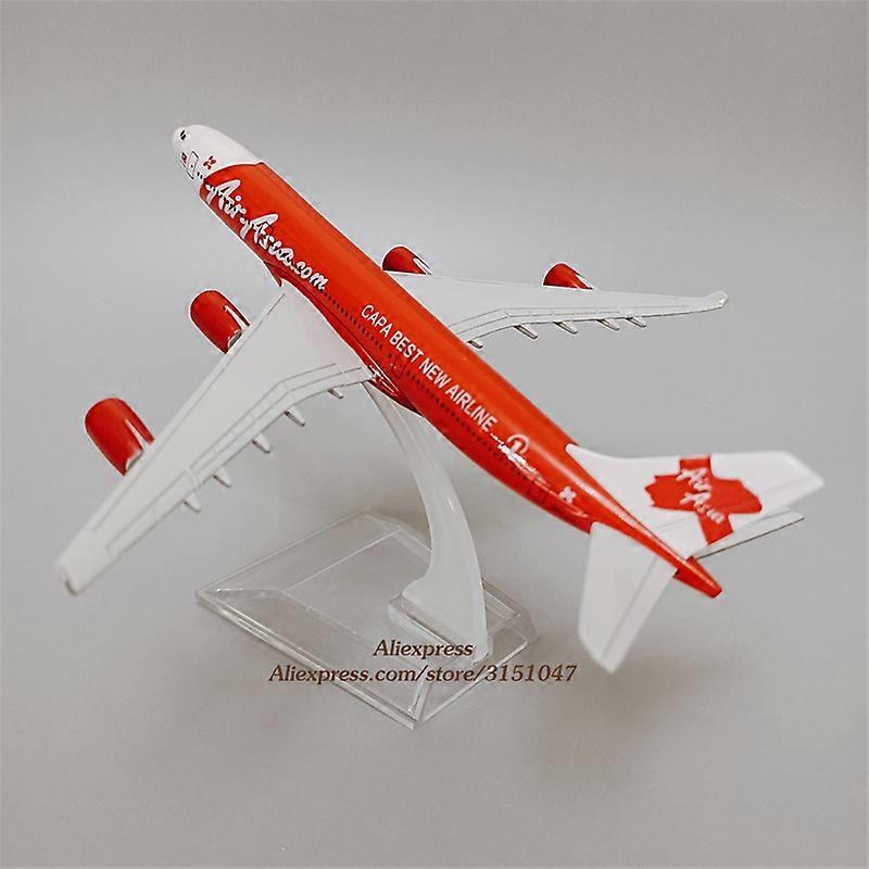 16 سنتيمتر سبيكة معدنية حمراء طيران آسيا A340 الخطوط الجوية نموذج الطائرة آسيا إيرباص 340 الخطوط الجوية دييكاست نموذج الطائرة الاطفال هدايا اللعب