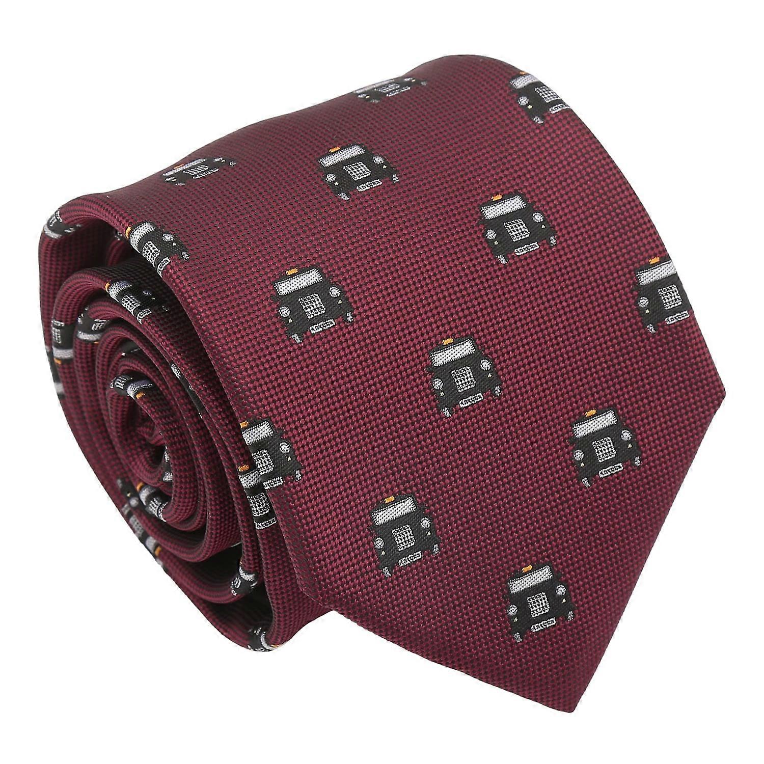 Burgundy Black Taxi Cab Tie