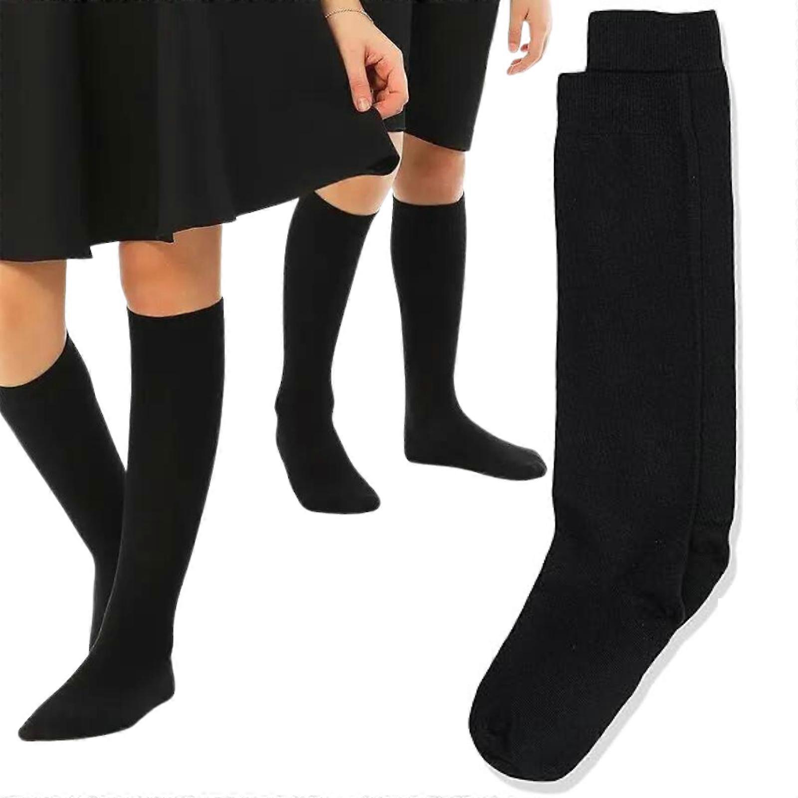 1x Pair School Uniform Knee High Socks Cotton Rich Girls Boys Kids