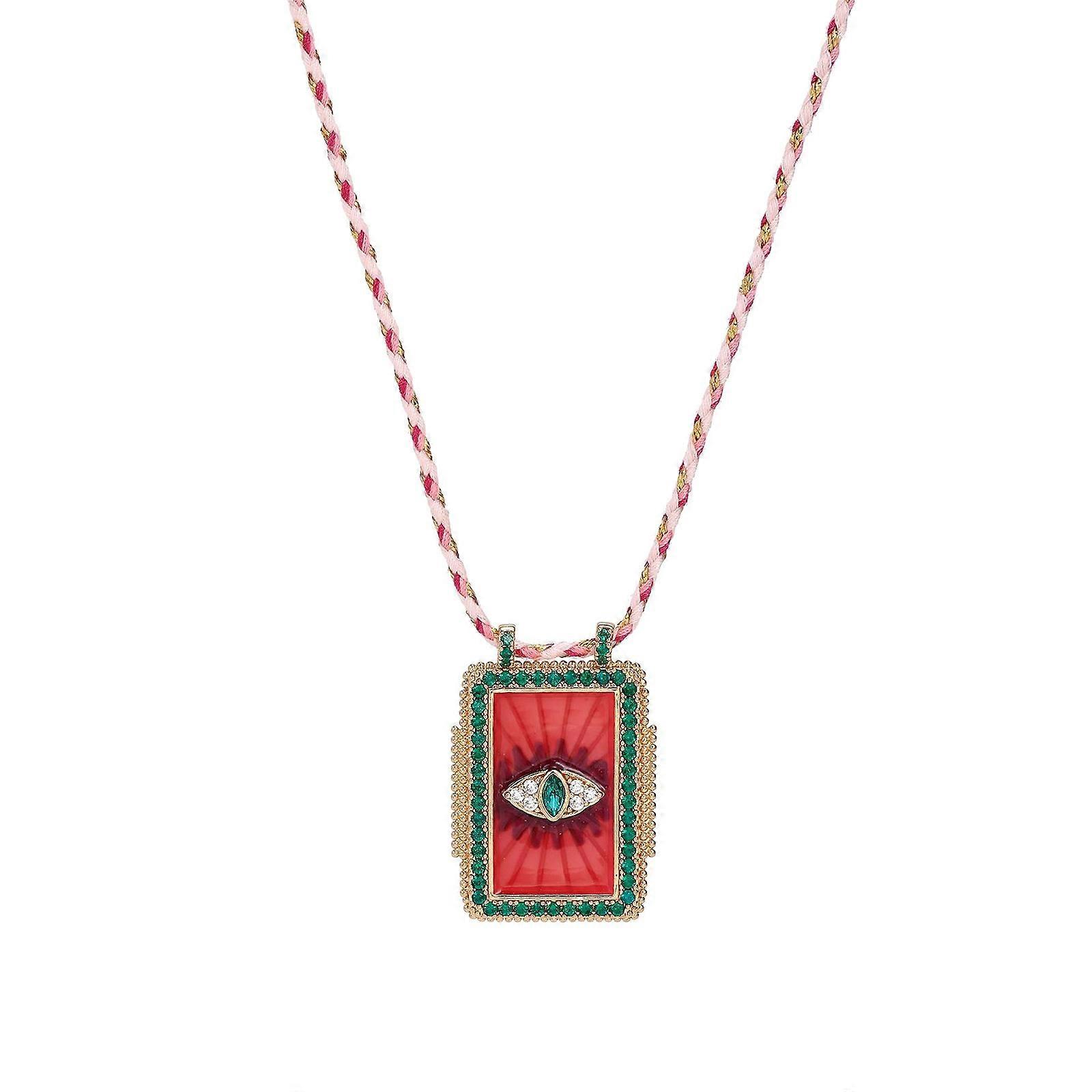 Adjustable Chain Length Necklace In Bohemian Styles With Unique Tarot Card Symbols Designs and Heart Shape Pattern