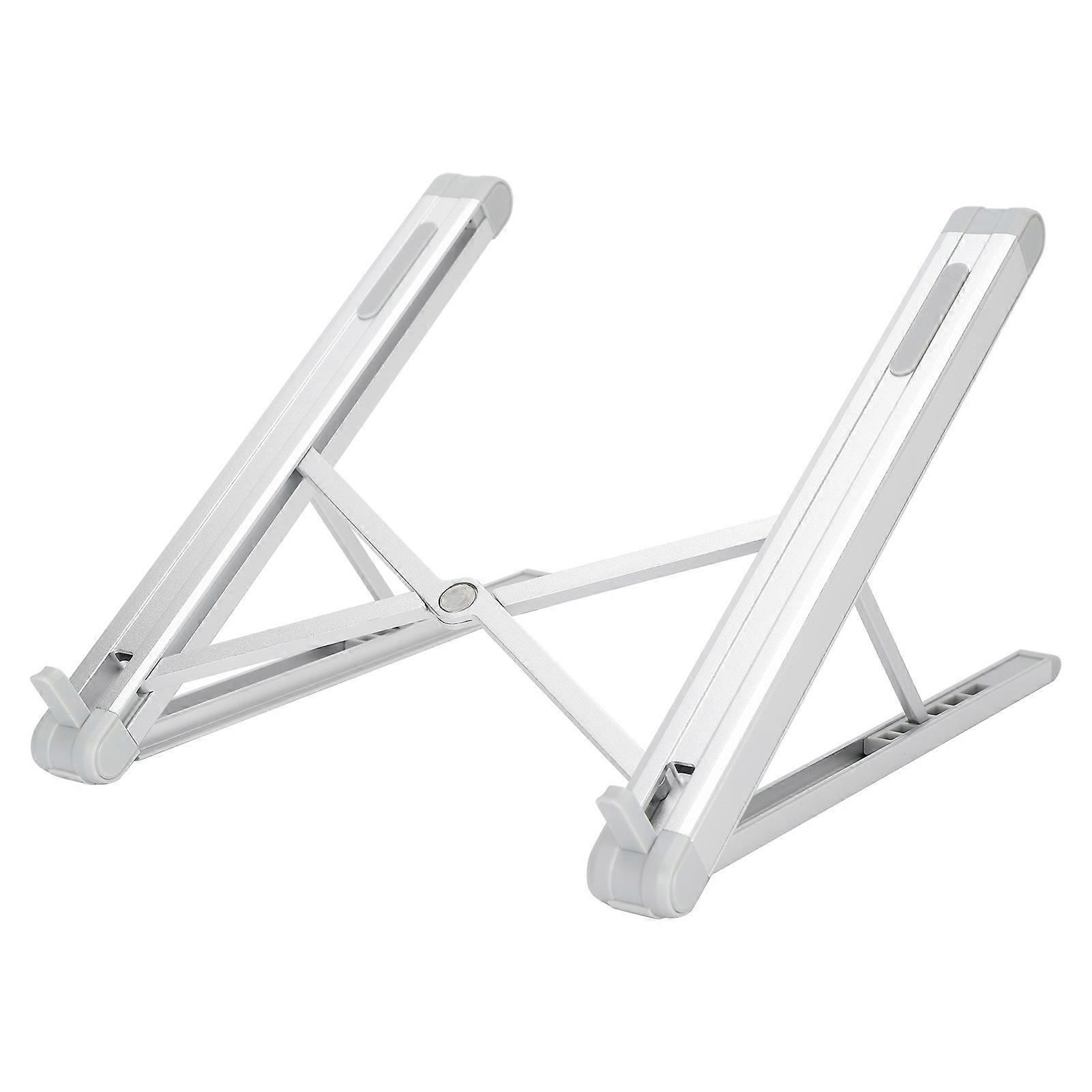 Aluminum Alloy Tablet Stand Silver Multi-Gear Adjustable Foldable