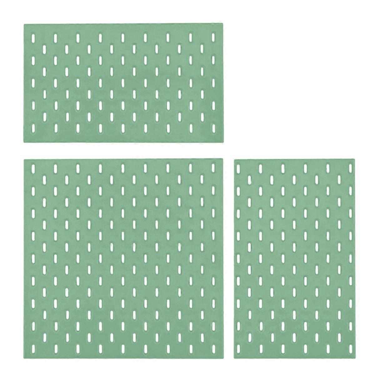 Miniature Furniture Decoration Items Perforated Board Wall Rack DIY Storage Display Furniture Accessories Green