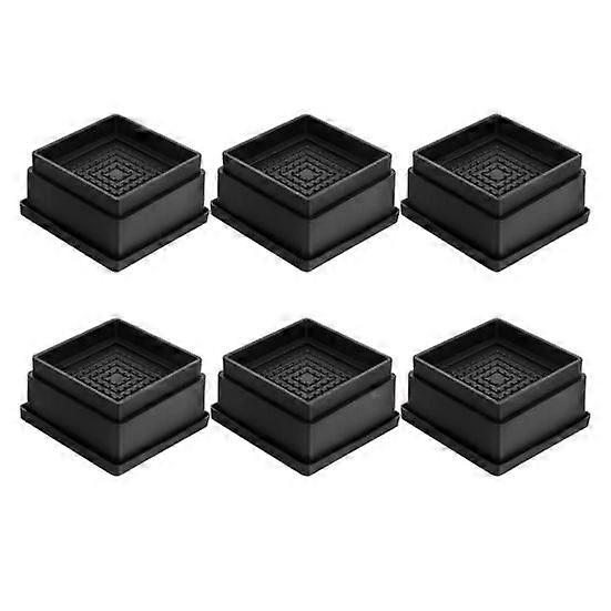 4/6/8Pcs 1/2-Inch Square Furniture Riser Heavy Duty Bed Riser Adjustable Stackable Anti-slip Table