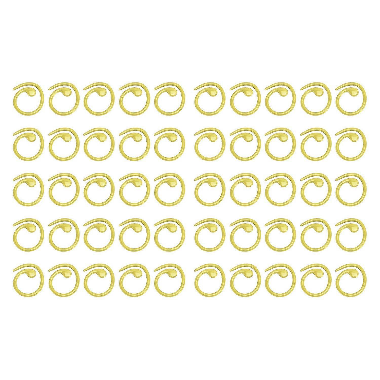50PCS Metal Stitch Markers Spiral Markers Multifunctional Crochet Locking Hooks for for Knitting Scr