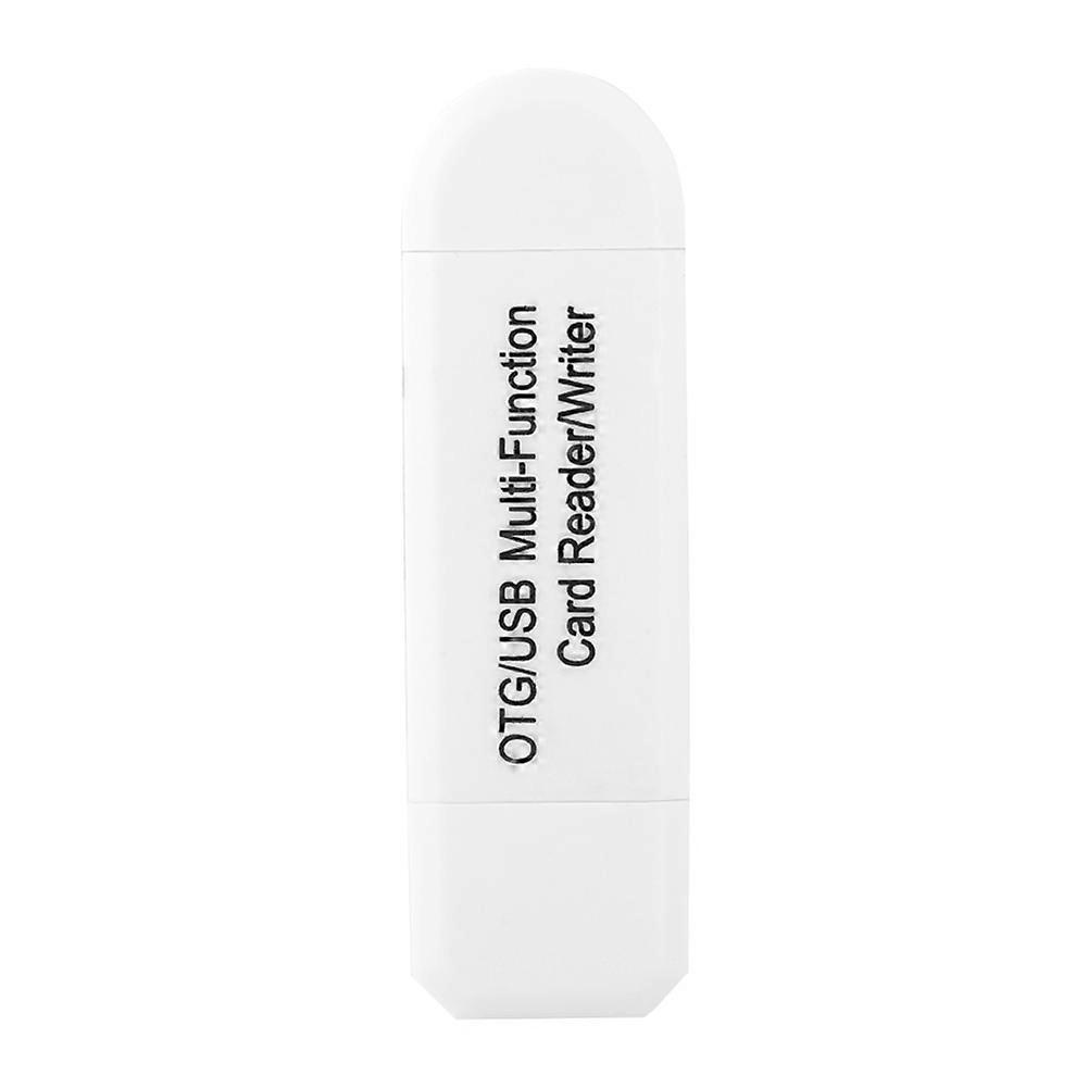 OTg USB Multifunction Card Reader Writer for Micro Sd SD TF PC&Smart Mobile Phones (White)