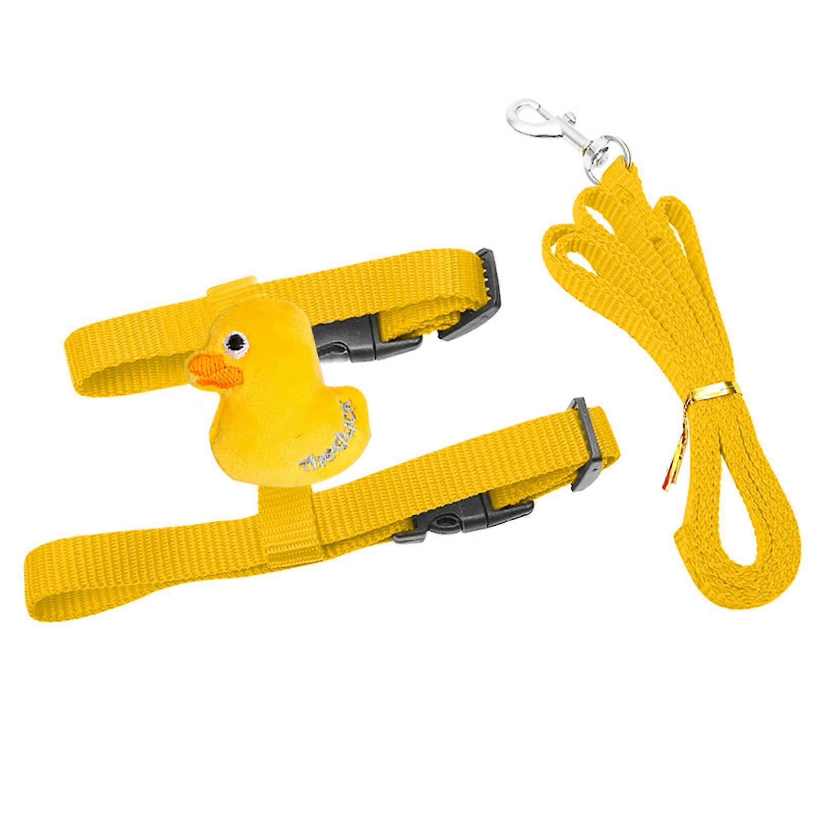 Rabbit Harness Soft Hamster Walking Lead Adjustable Easy Control Lead Harness for Rabbits Bunny and Other Small  S yellow