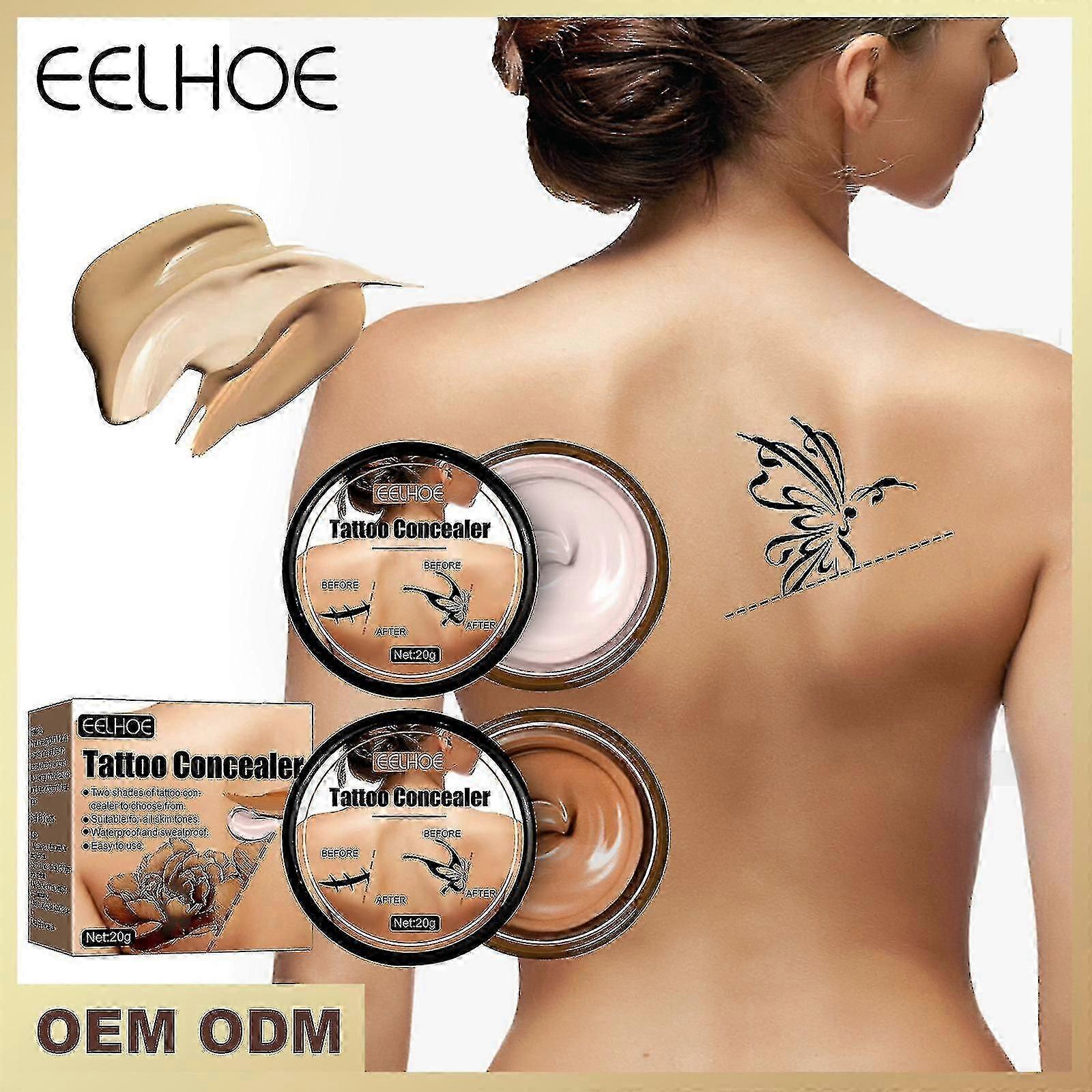 Tatouage Correcteur Couverture Tatouage Cicatrices Taches Taches Imperméable à l’eau Éclaircissant Invisible Deux Tons Correcteur