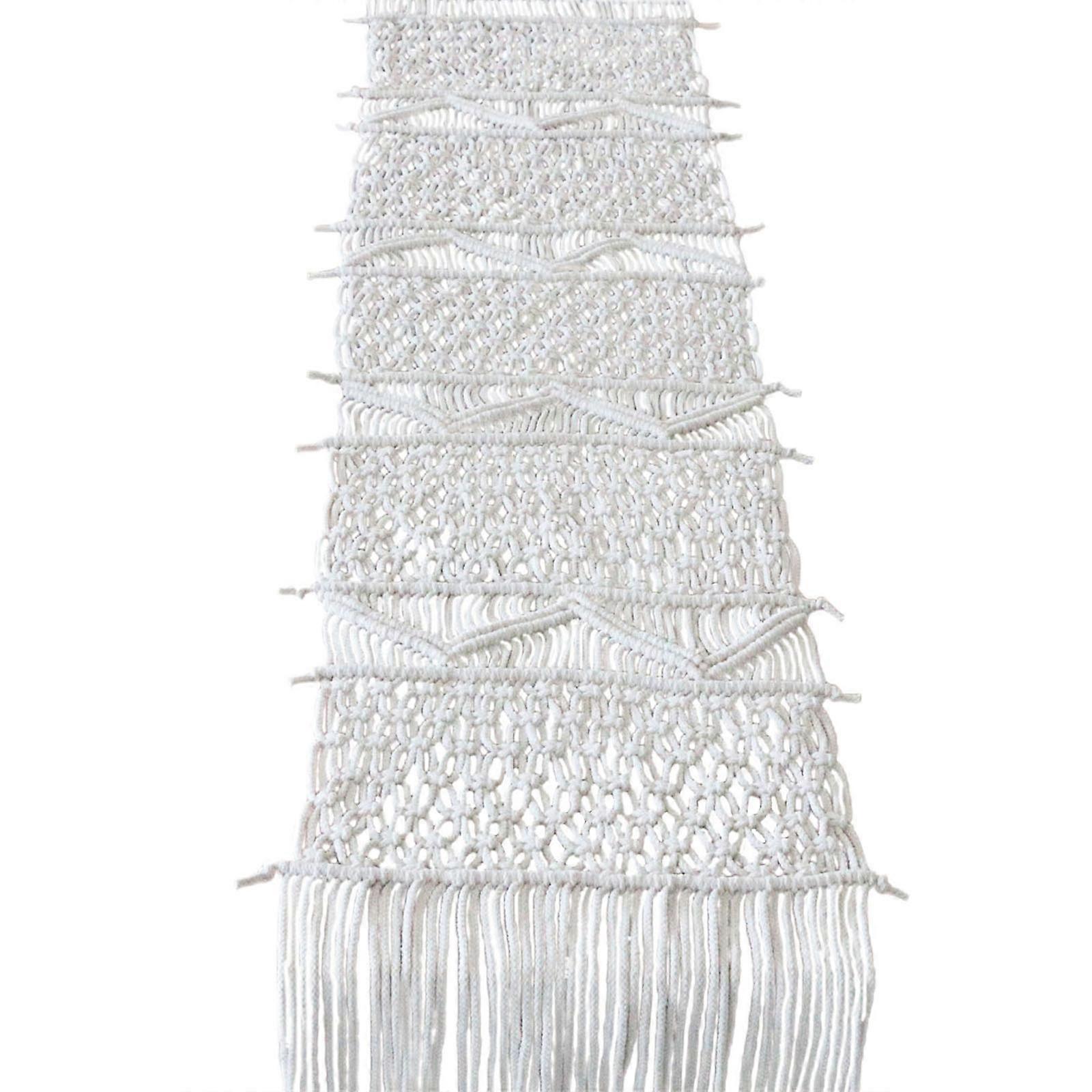 Bohemian Decor Macrame Table Runner, Vintage Farmhouse Style Enhances Dining Spaces With Timeless Charm (32x200cm)