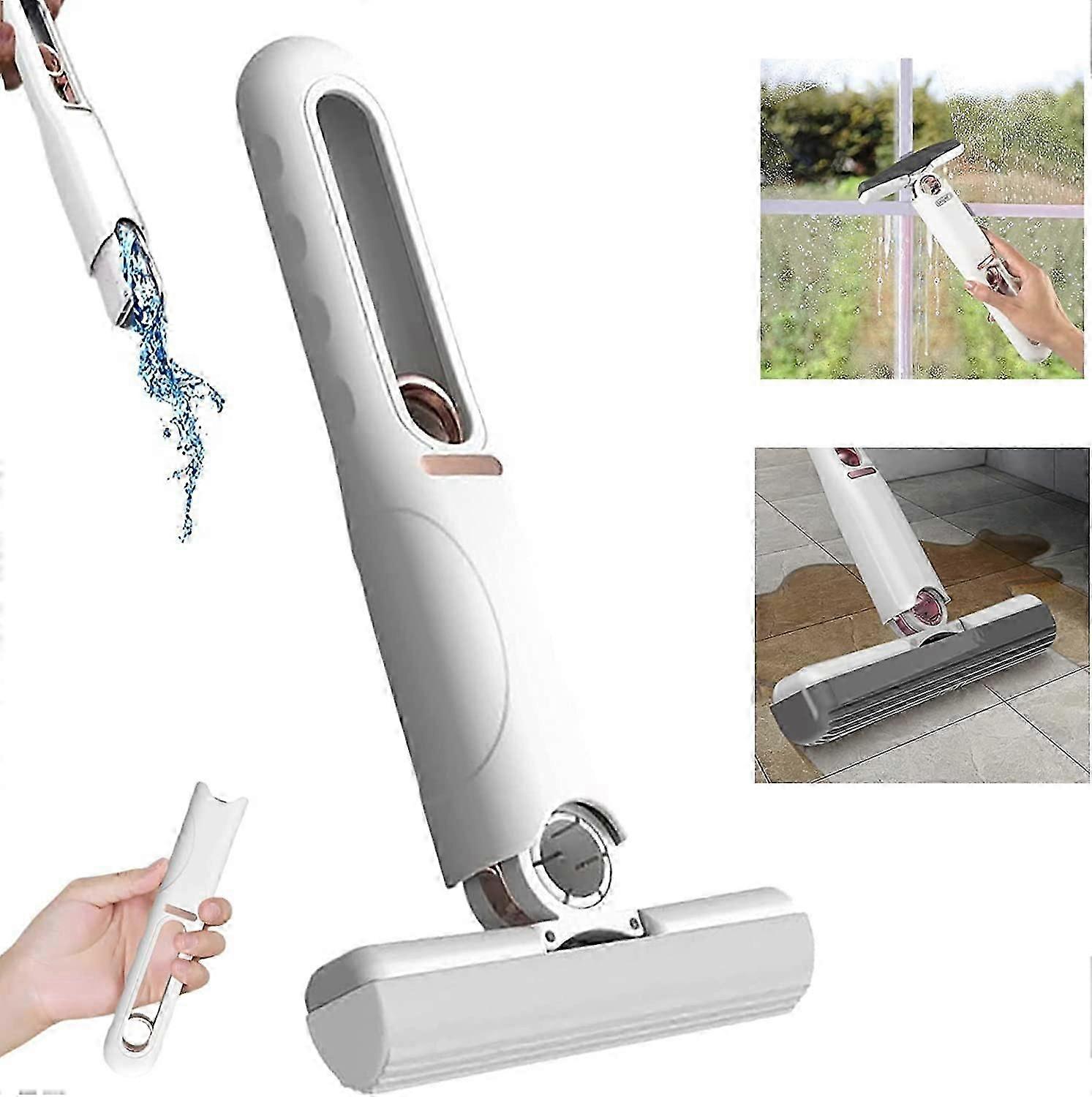 high qualityMini Mop, Portable Self-Squeeze Sponge Mop, Short Hand Mop, 180 Adjustable Lazy Hand Wash-Free Strong Absorbent Mop