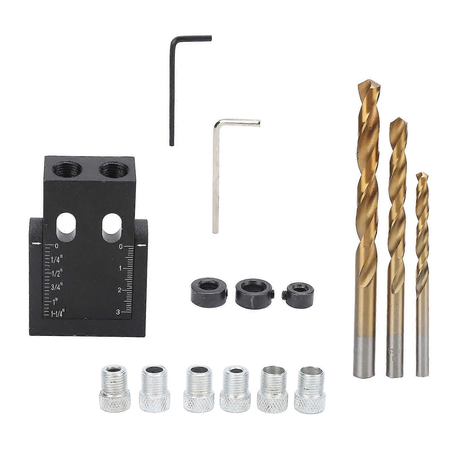 15Pcs Inclined Hole Locator Positioner 15 Degree Positioning Tool Kit for Woodworking Punching