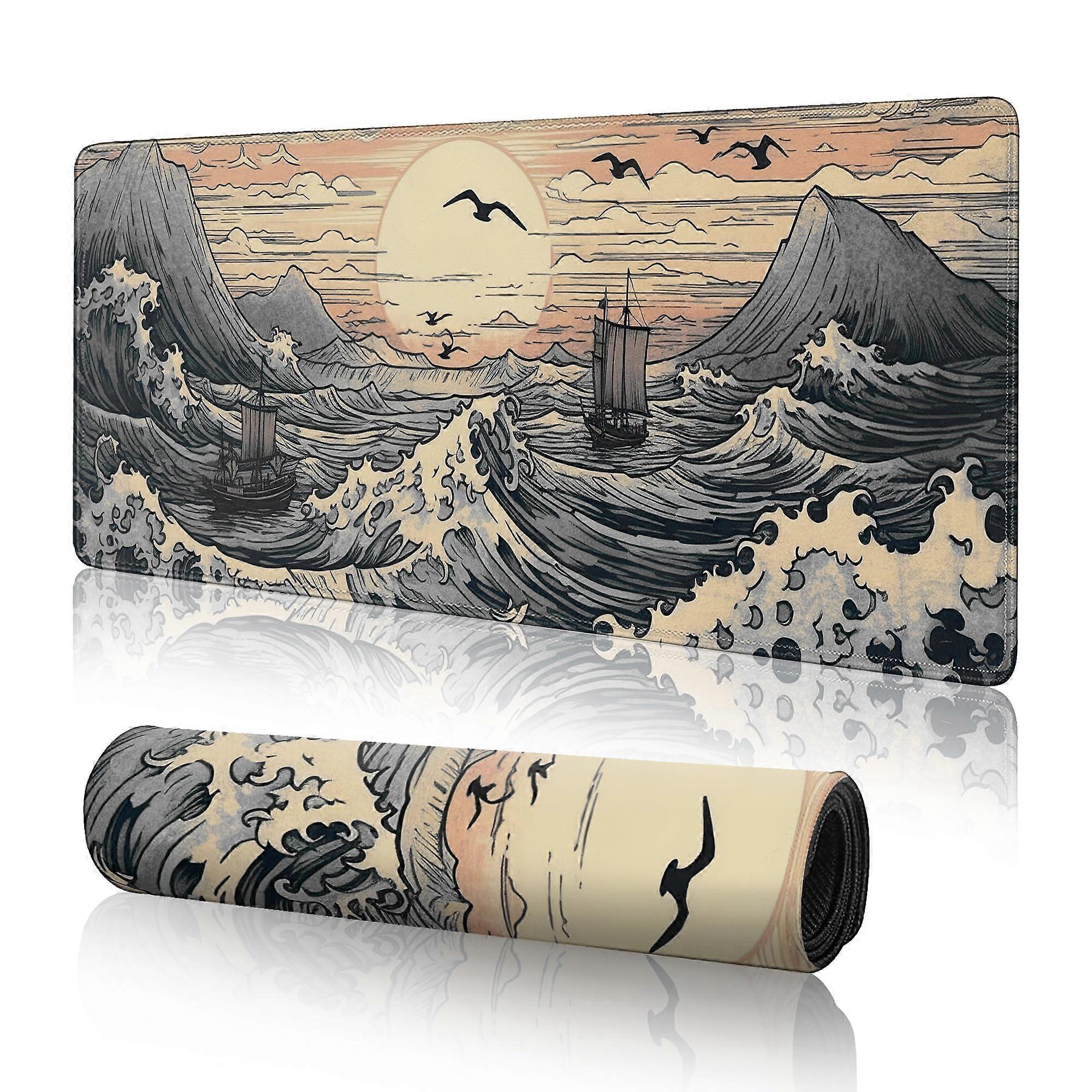 Large Extended Gaming Mouse Pad 31.5 x 11.8 Inches for Gaming Desk, Anti-slip Surface, Waterproof, RGB Compatibility