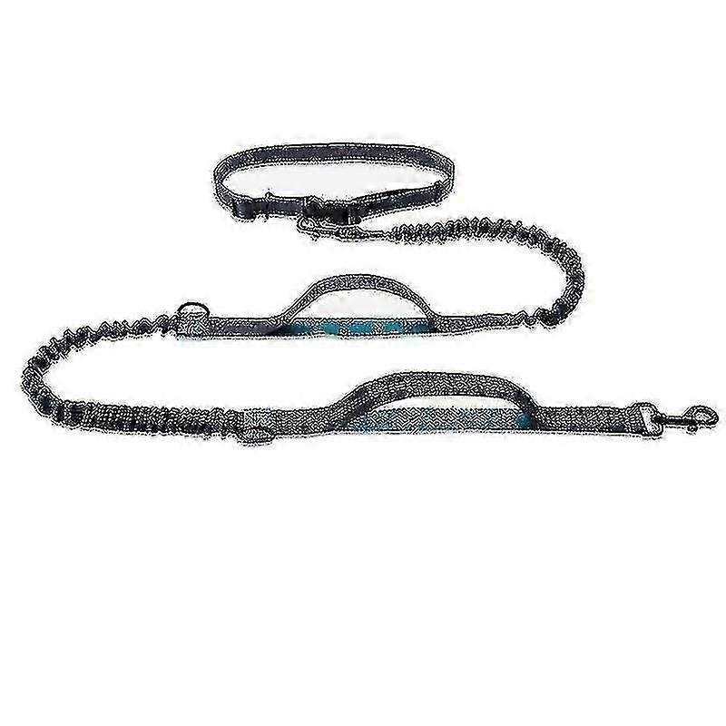 Hands Free Dog Running Leash With Adjustable Waist Belt, Dual Handle Elastic Bungees Retractable Rope For Small Medium And Large Dogs, Reflecti