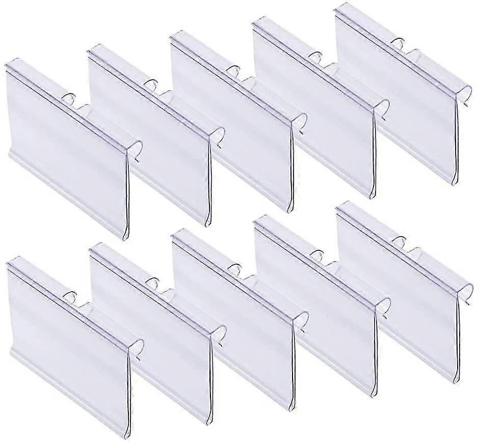 70-Pack Transparent Plastic Label Holders, Shelf Price Tag Display