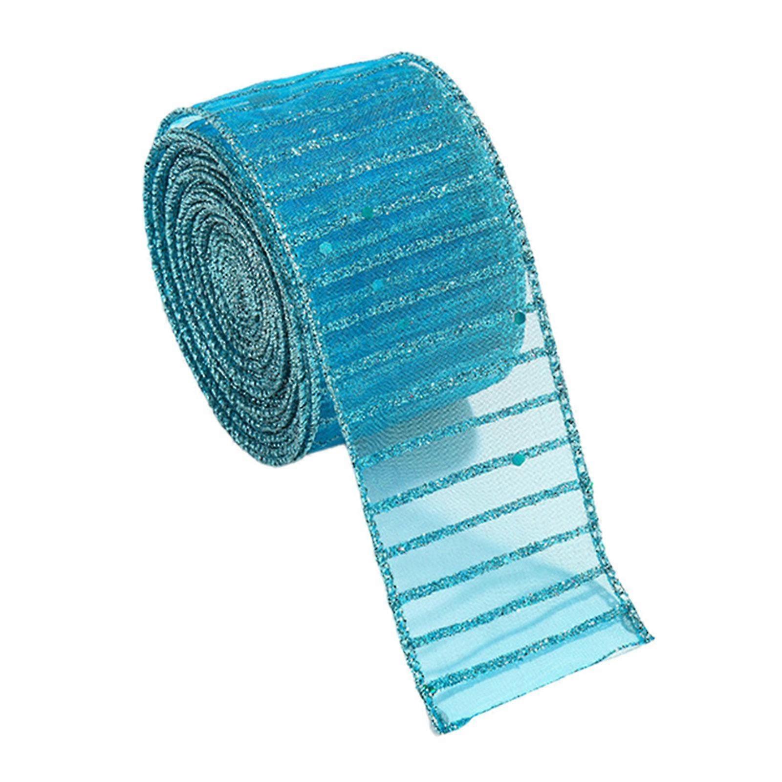 Christmas Tree Ribbon Rolls Colorful Christmas Celebration Ribbons Charm for Gifts Wrapping and Decoration