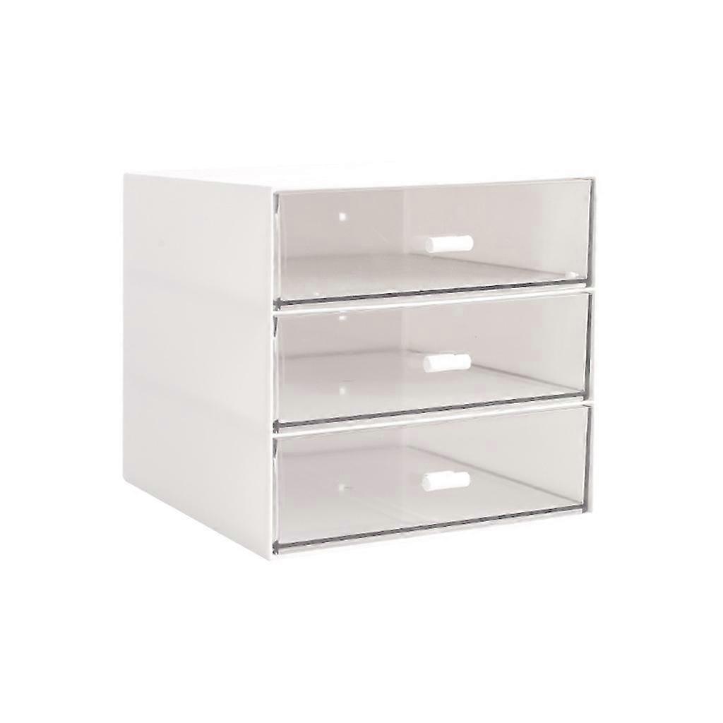 Desktop Storage Box ABS Plastic Gadget Storage Box Multi-Layer with Compartments