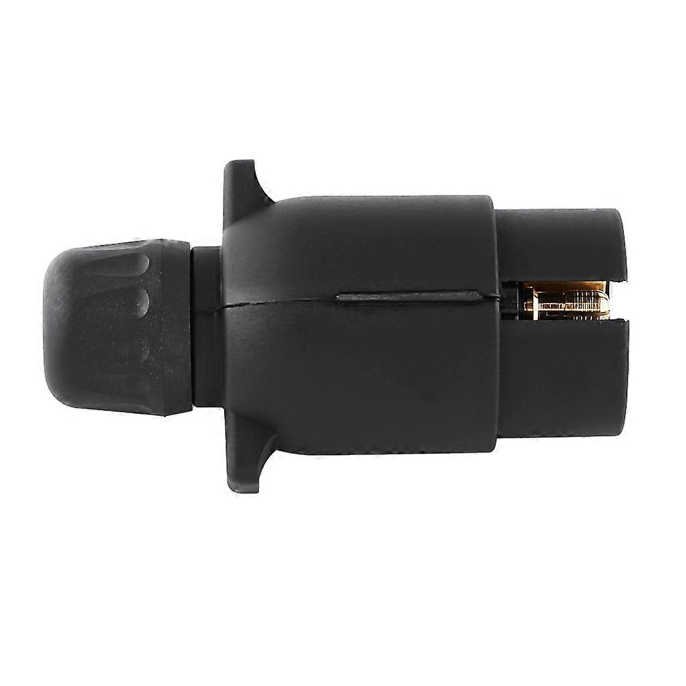 12V 7 Pin Electric Trailer Plug N Type Plastic 7 pole Wiring Connector Adapter Black