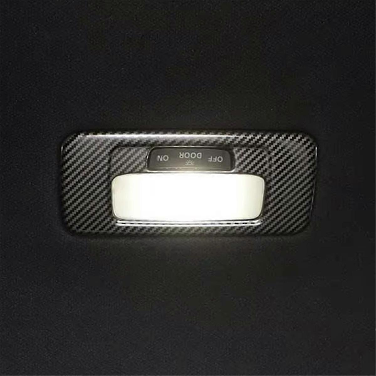 Carbon Fiber ABS Car Rear Reading Light Lamp Decoration Trim Frame Cover for Honda Civic 11th Gen 20