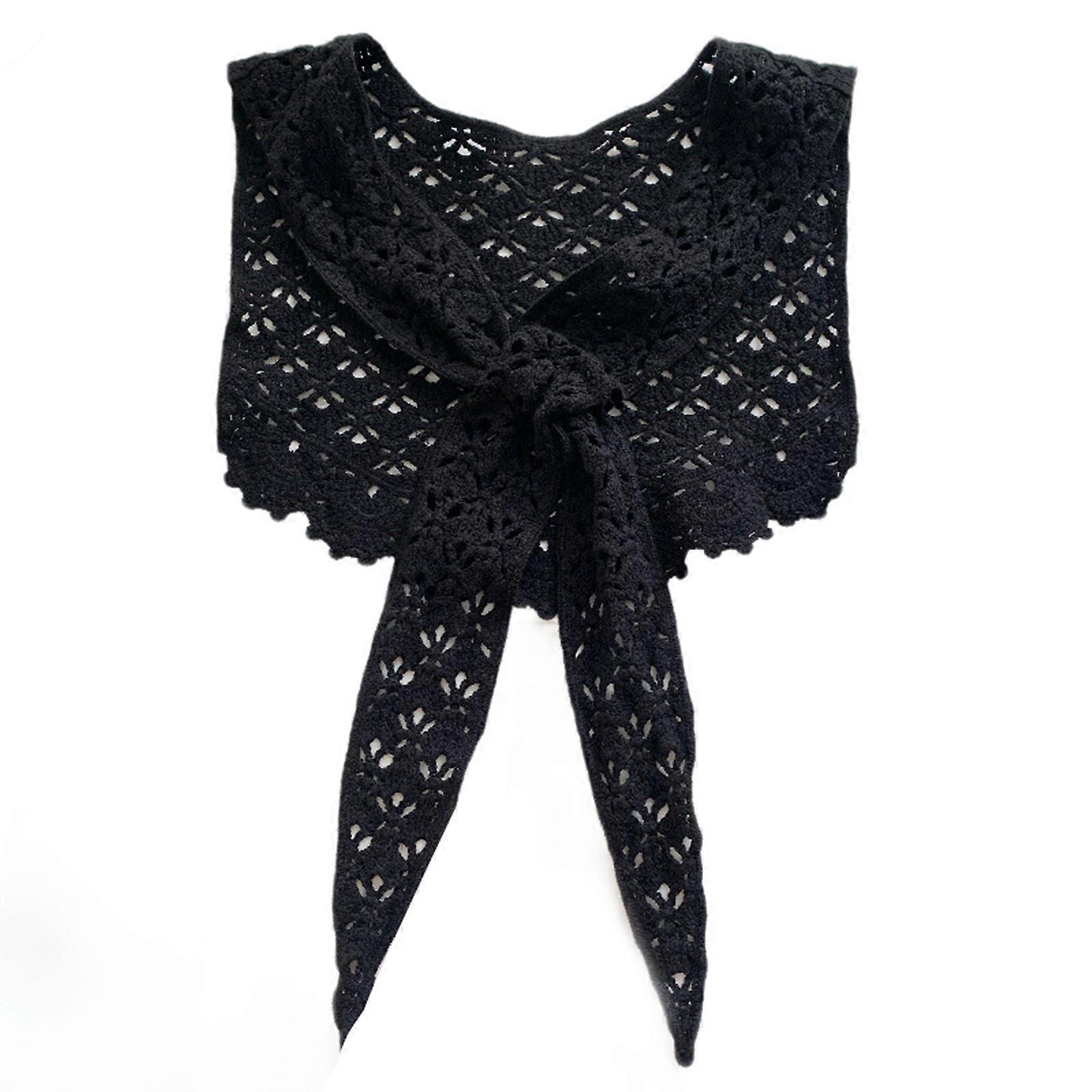 thin black shawl