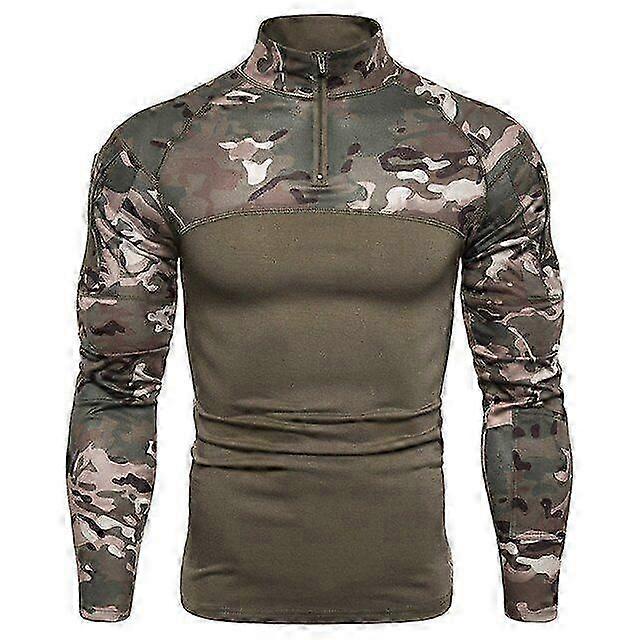 Ny kamouflage för män taktiska militära kläder stridsskjorta överfall långärmad tight T-shirt armédräkt