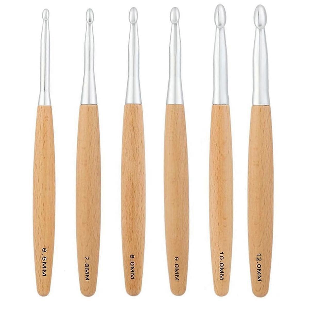 Large Crochet Hooks Set 6.5mm,7.0mm,8.0mm,9.0mm,10.0mm,12.0mm